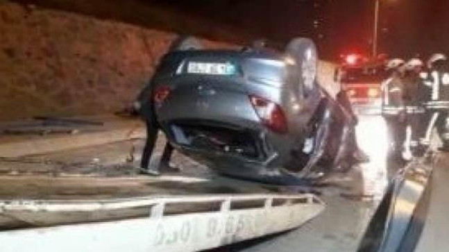 Başakşehir’de korkunç kaza! Demirlere saplandı