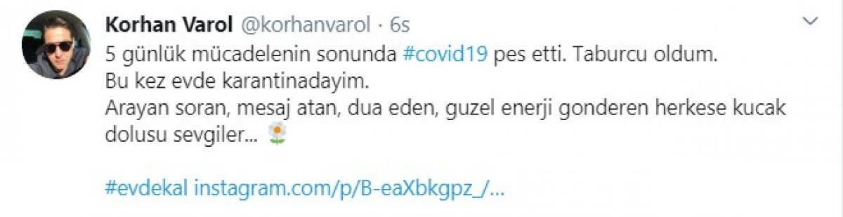 Korhan Varol taburcu oldu
